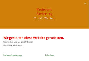 Webseite Fachwerk-Sanierung Christof Schiedt