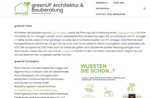 Webseite greenUP - Architektur und Bauberatung